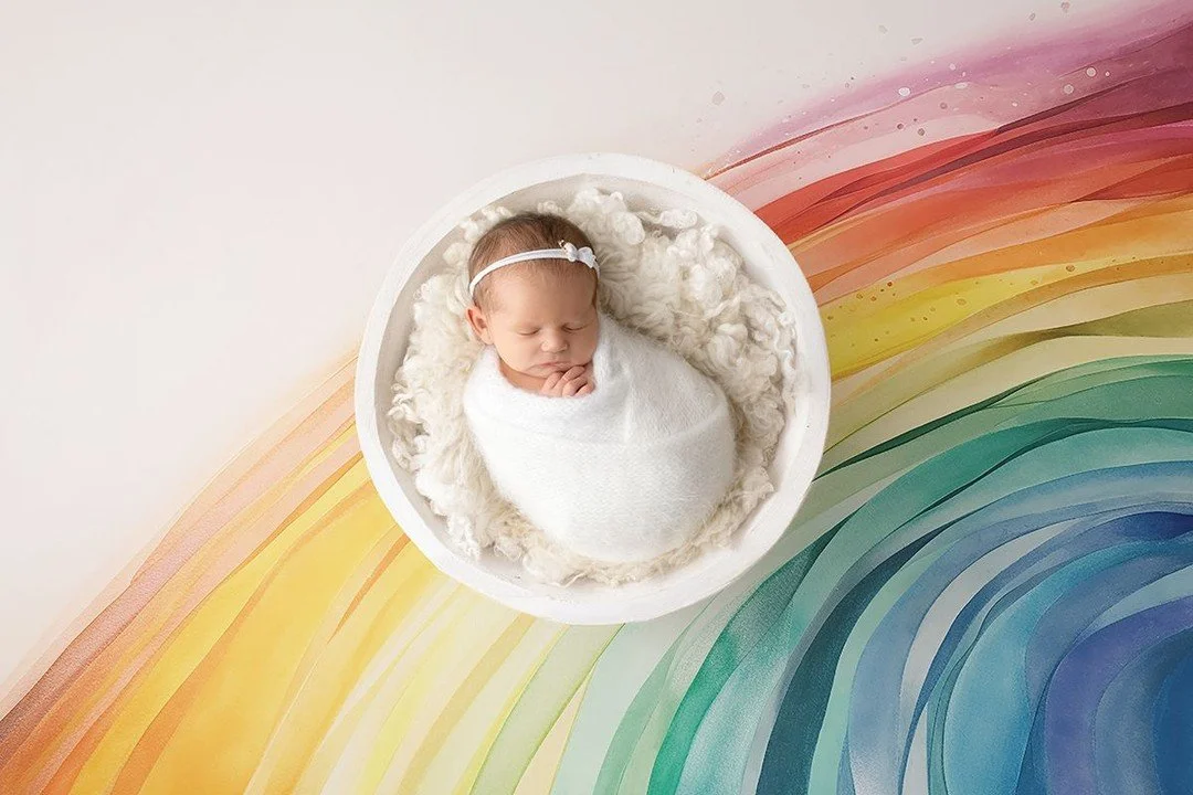 I don't do a lot of newborn digital backdrops anymore, but when I do, they are stunning 😍 

I don't automatically do these every newborn shoot but if you see something I've done in the past and you want to recreate it, let me know and I'll see what 