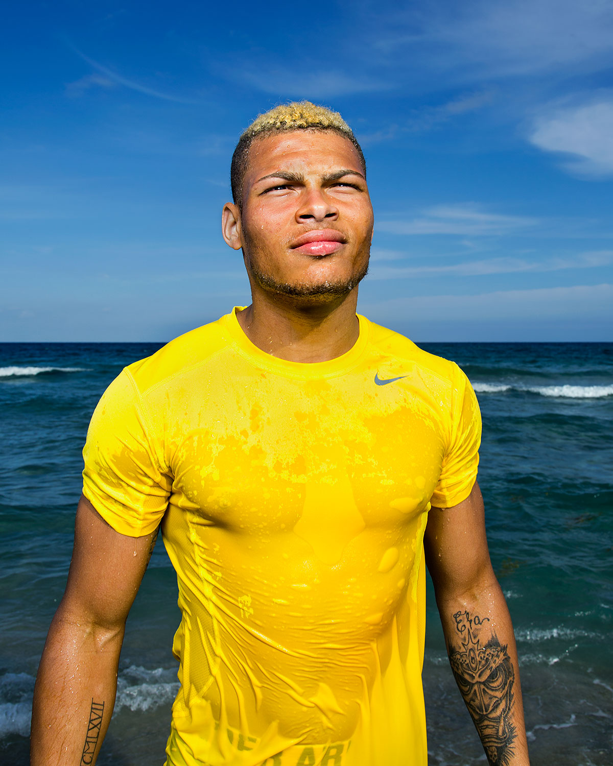 Arizona Cardinals S Tyrann "Honey Badger" Mathieu cover shoot for ESPN: the Magazine