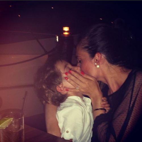 Executive Editor Joliegazette, Rena Leinov with son