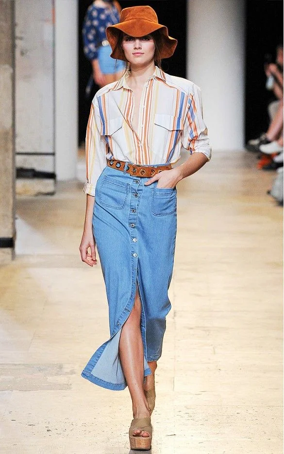 olivia palermo denim skirt