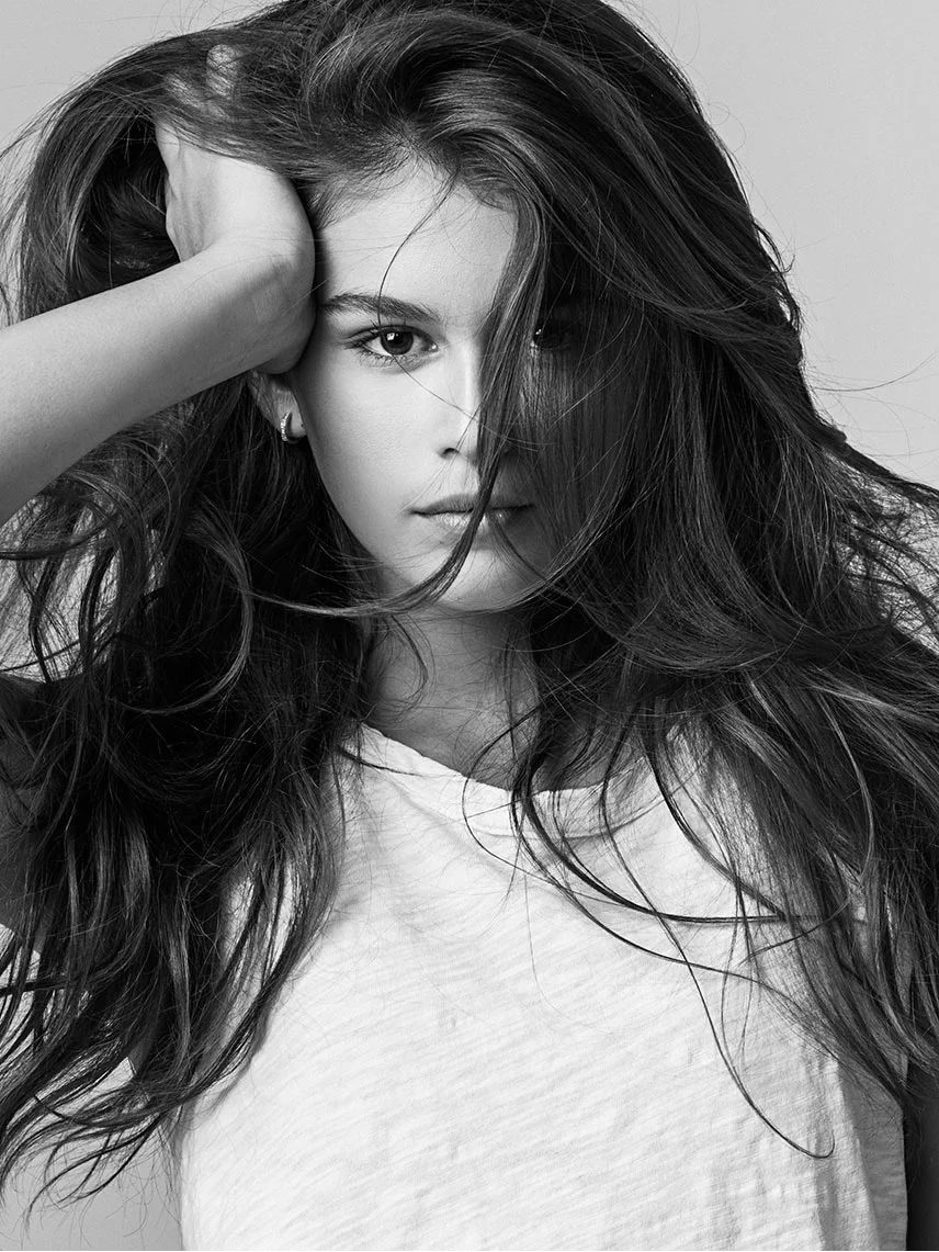 Cindy Crawford's daughter Kaia is moving up the career ladder. Kaia for Chrome Hearts.