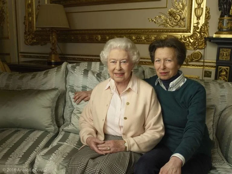 Her highness with her only daughter, Princess Anne. 