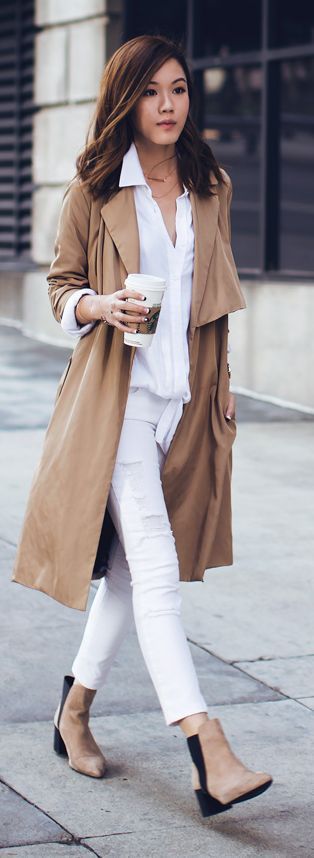 Tired of all black? Go for an all white look instead.