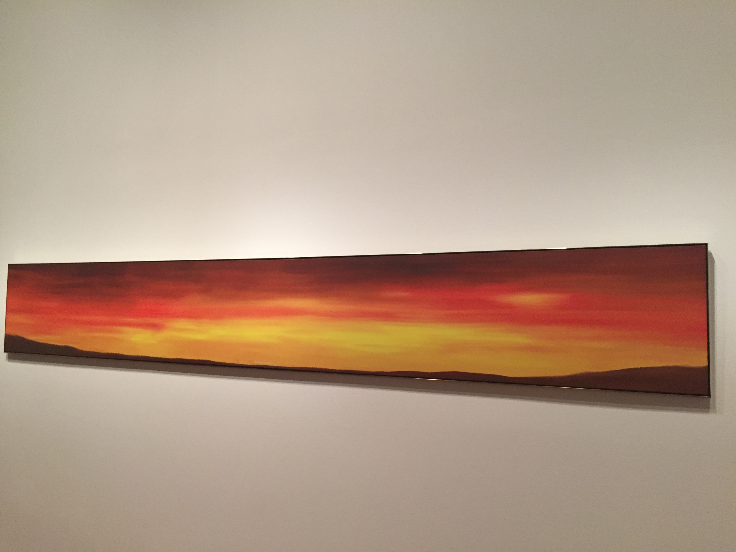 America's Future 1979 - The title of this painting might be Ruscha's clever reference to the American historical themes of Manifest Destiny and westward expansionism, but it more likely alludes to his own journey as a mid-twentieth-century settler. It is certainly emblematic of his first trip west as an adult in 1956, seeking future in California.