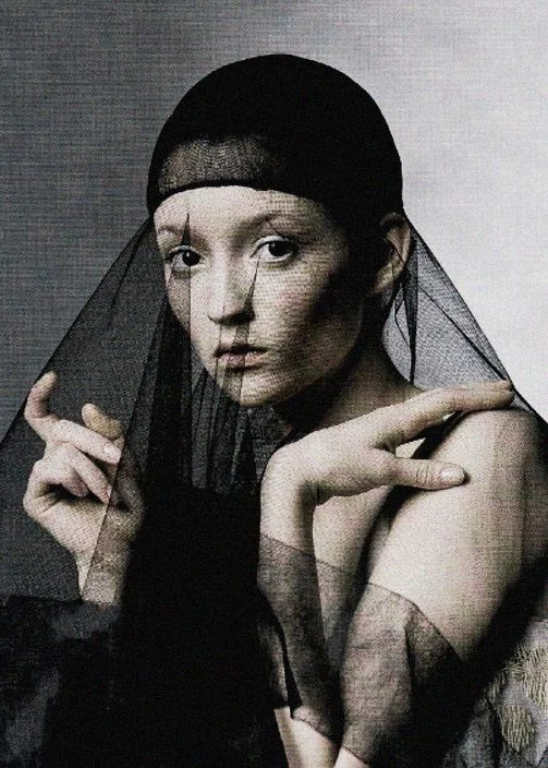 Audrey Marnay in "Age of Opulence" by Irving Penn for Vogue US June 1998 