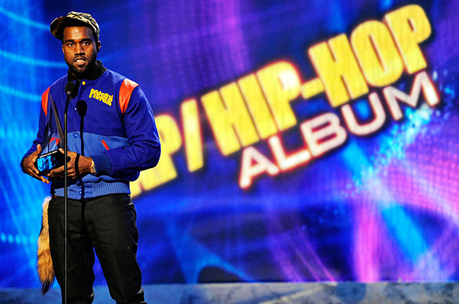 Kanye in 2008 A casual Kanye West on stage at the 2008 AMAs.