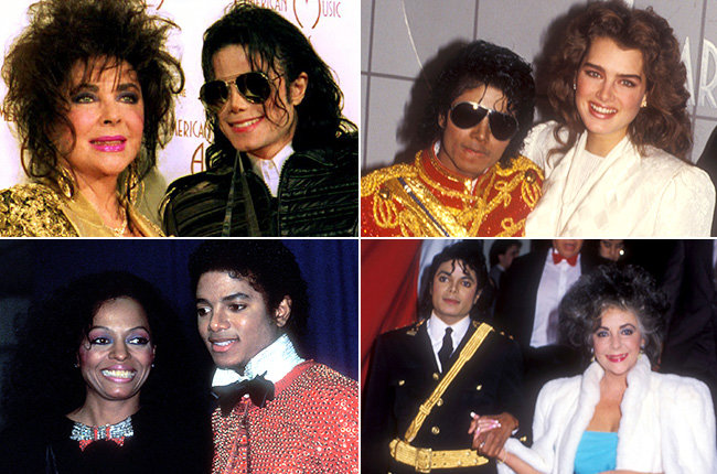 Michael Jackson & His Dates Beyond hitting the stage at the American Music Awards, Michael Jackson also often brought interesting arm candy including Elizabeth Taylor (1993, 1986), Brooke Shields (1984) and Diana Ross (1981).
