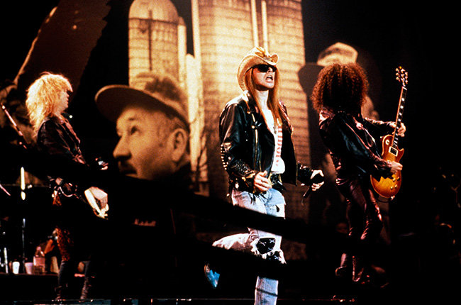 Guns N' Roses in 1990 Guns N' Roses rocked out on the 1990 American Music Awards show.