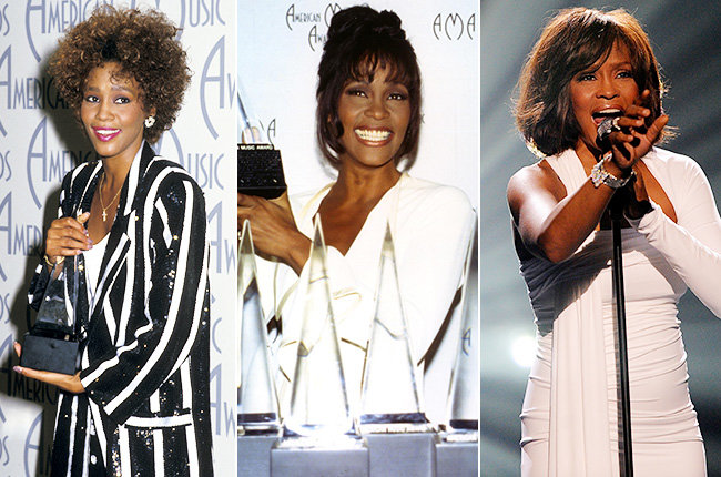 Whitney Houston's Many Appearances Whitney Houston was an AMAs regular. Here the iconic singer appears at the 1986, 1994 and 2009 American Music Awards, respectively.