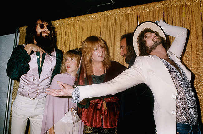 Fleetwood Mac in 1978 Fleetwood Mac vamps for the camera backstage at the 1978 American Music Awards.