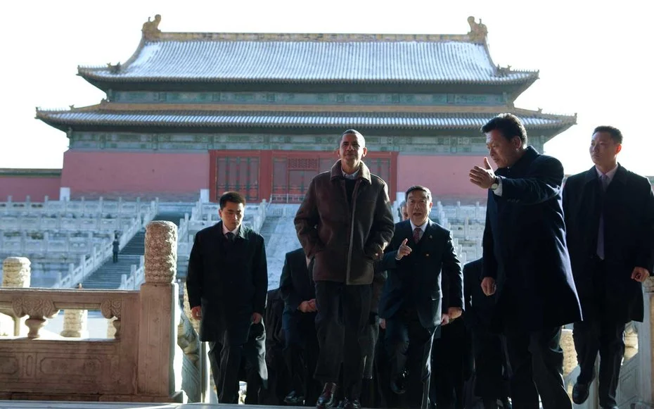 Forbidden City in Beijing, China Obama embarked on a tour of China’s Forbidden City in the summer of 2009.