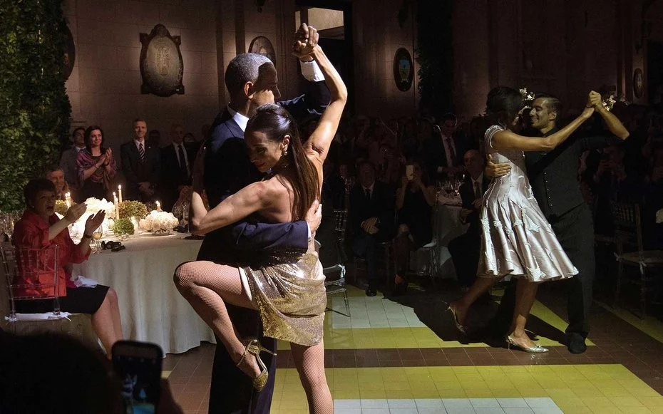Argentina Obama partakes in a Tango lesson while visiting Argentina.