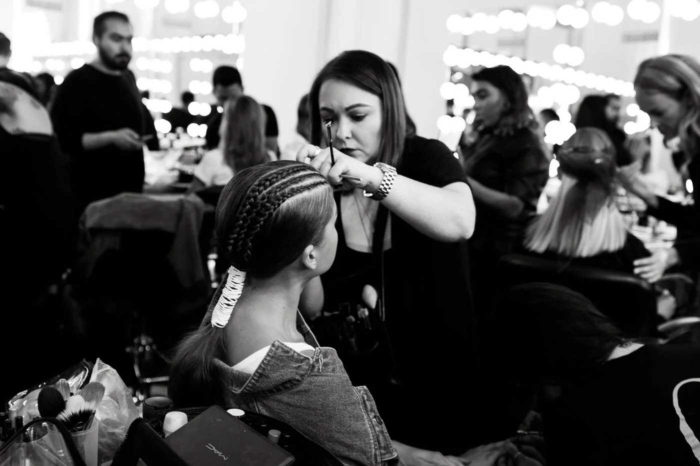  Backstage at Katty Xiomara NYFW shot by Amaris Granado for Joliegazette 