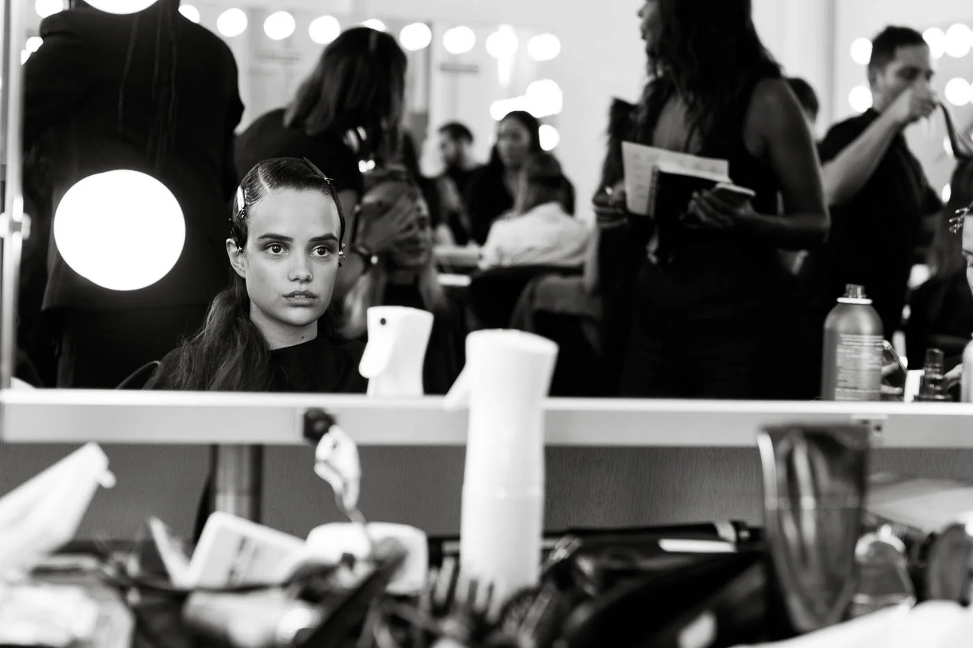  Backstage at Katty Xiomara NYFW shot by Amaris Granado for Joliegazette 