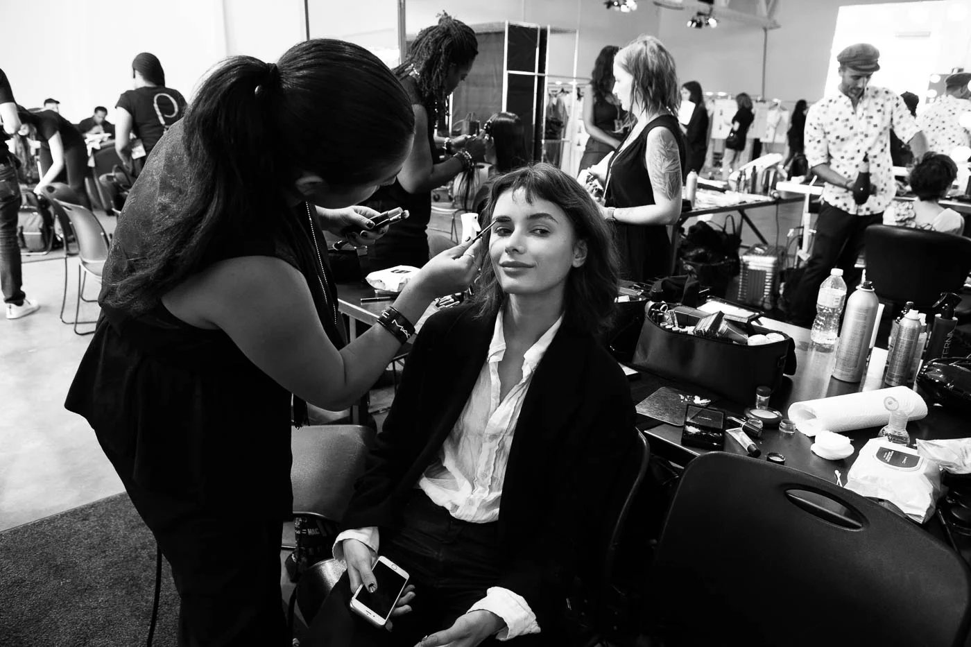  Backstage at Katty Xiomara NYFW shot by Amaris Granado for Joliegazette 