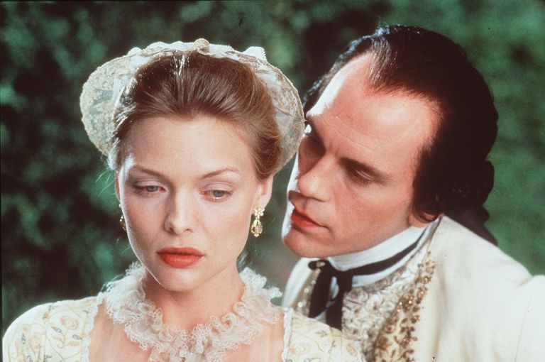 LACLOS’S DANGEROUS LIAISONS HAS BEEN SEDUCING READERS, NOT TO MENTION PLAYWRIGHTS AND FILMMAKERS (PICTURED HERE, MICHELLE PFEIFFER AND JOHN MALKOVICH IN A 1988 ADAPTATION), SINCE IT DEBUTED IN 1782. GETTY IMAGES GETTY IMAGES