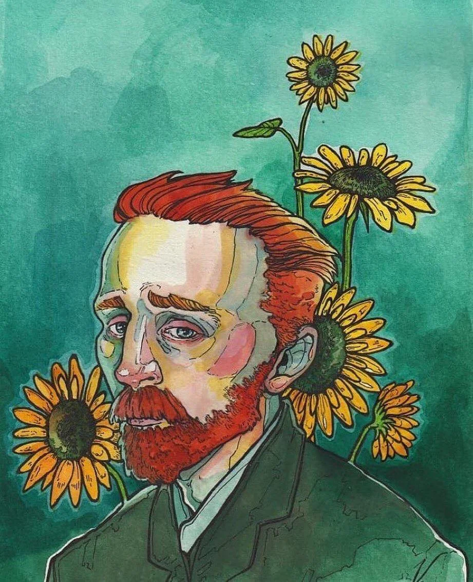 I would rather die of passion than of boredom. — Vincent Van Gogh . Artist: @greenlamp_art