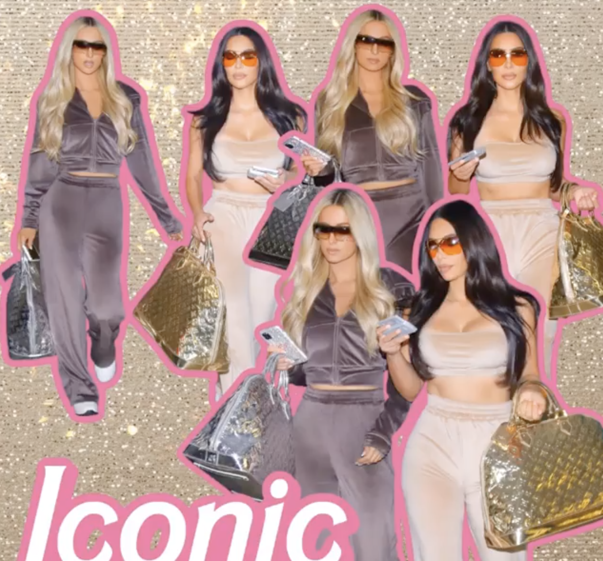 Kim &amp; Paris Bring Back the Velour Tracksuits