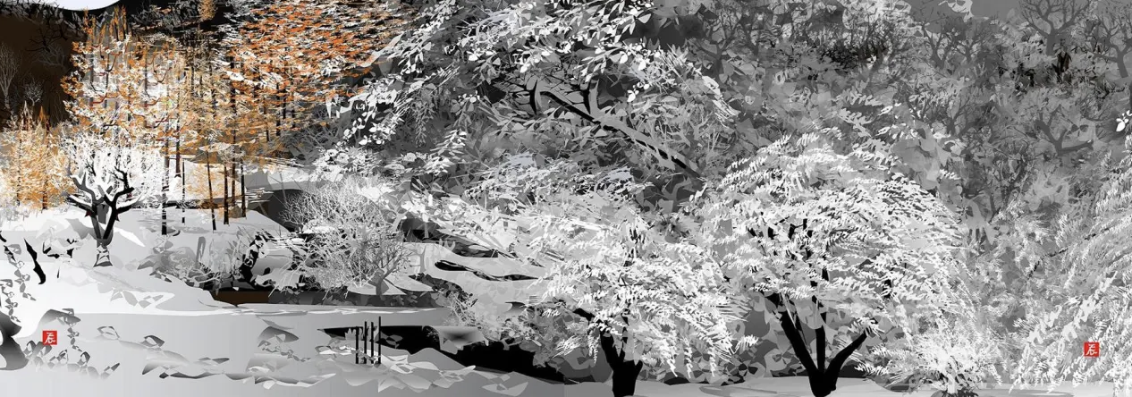 Using Microsoft Excel, Tatsuo Horiuchi, a Japanese artist, has depicted the intricate details of mountains, cherry blossoms, and dense forests.