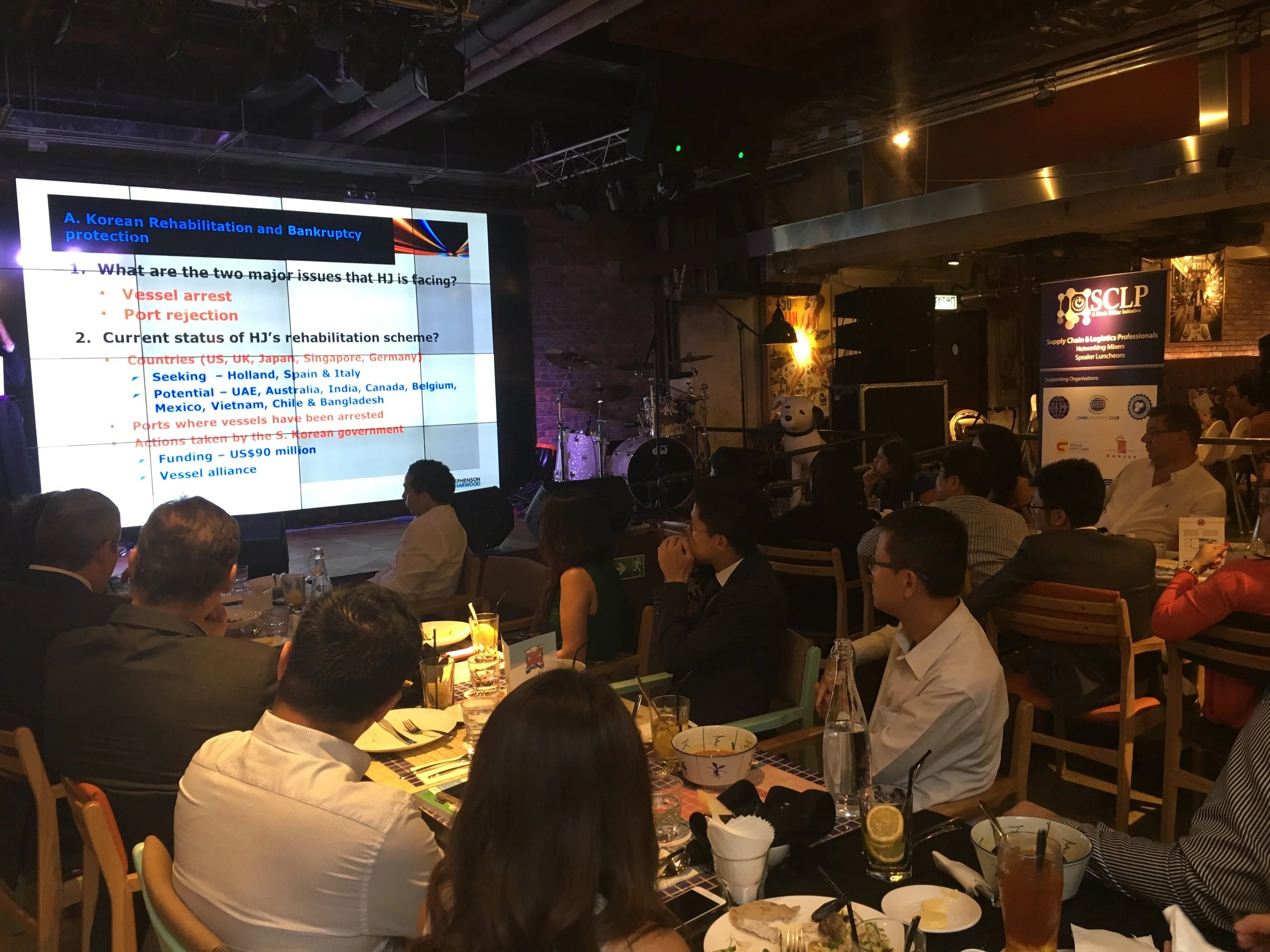 SCLP Speaker Luncheon, 6 October 2016 at HMV - "Hanjin Fallout - what's next?"