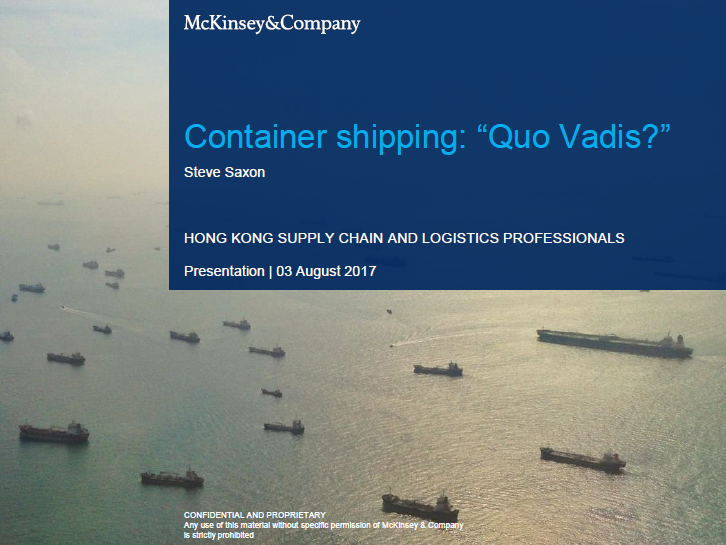 SCLP Speaker Luncheon 3 August 2017 at Dickens Bar - "Container Shipping - Quo Vadis?"