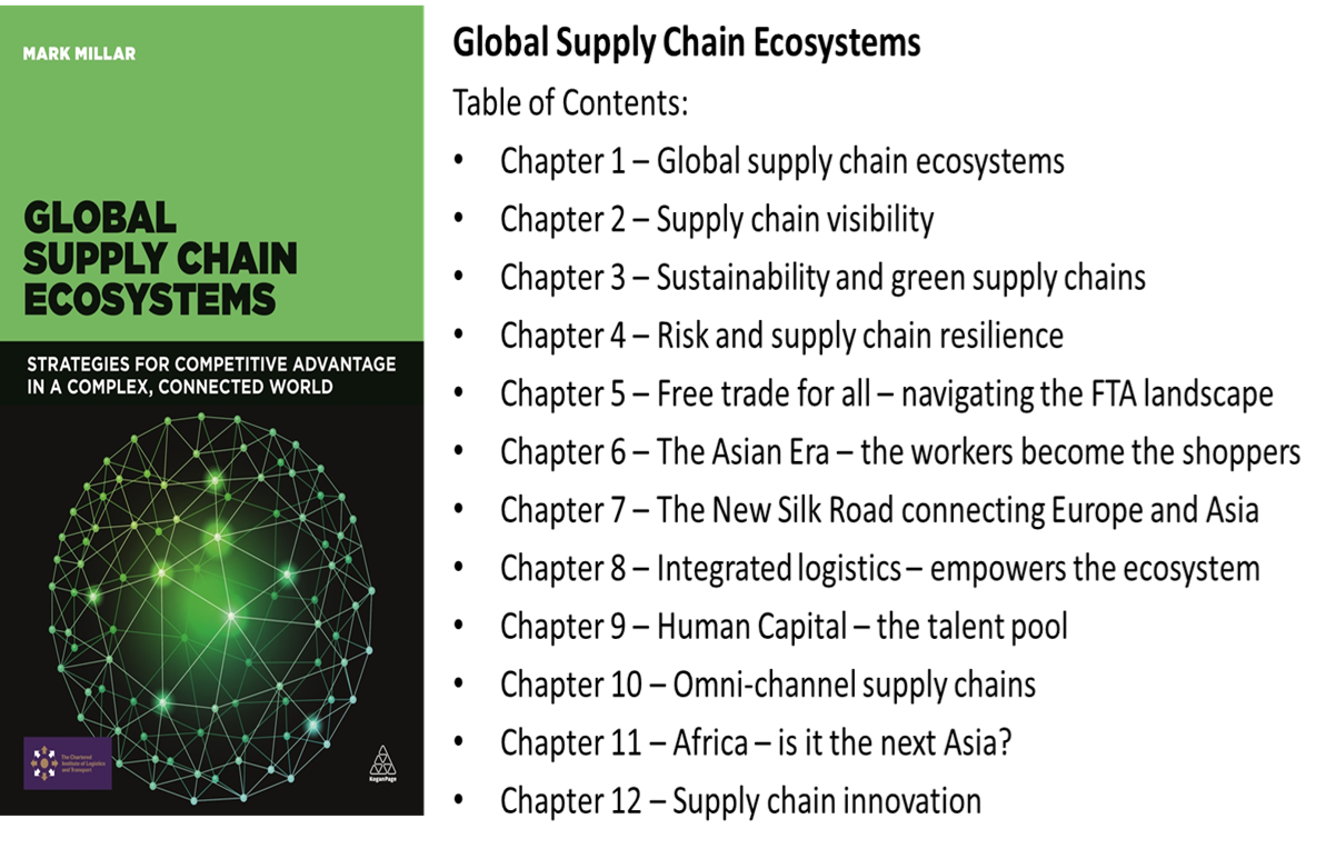 Commissioned by leading business publisher Kogan Page of London, 'Global Supply Chain Ecosytems' by Mark Millar has sold in 45 countries across six continents