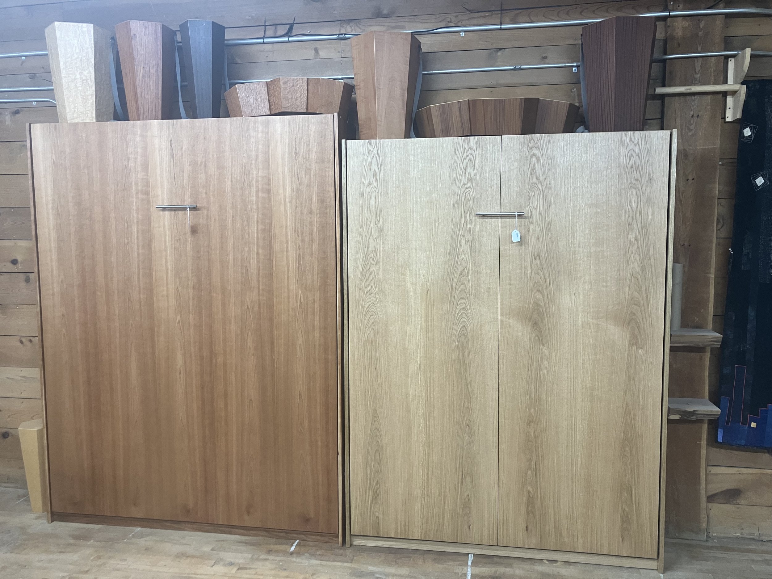 Cherry Queen & White Oak Full in the showroom