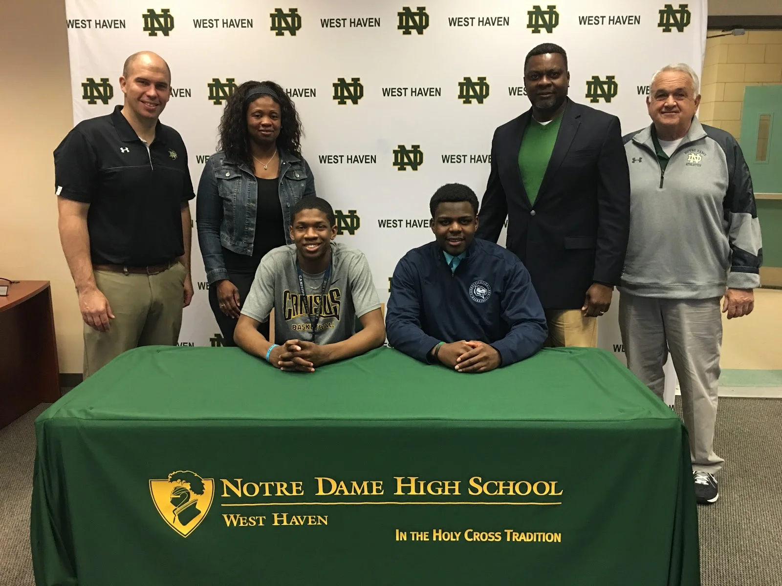 ND & CBA alums Jalanni White and Chuck Dikko on signing day