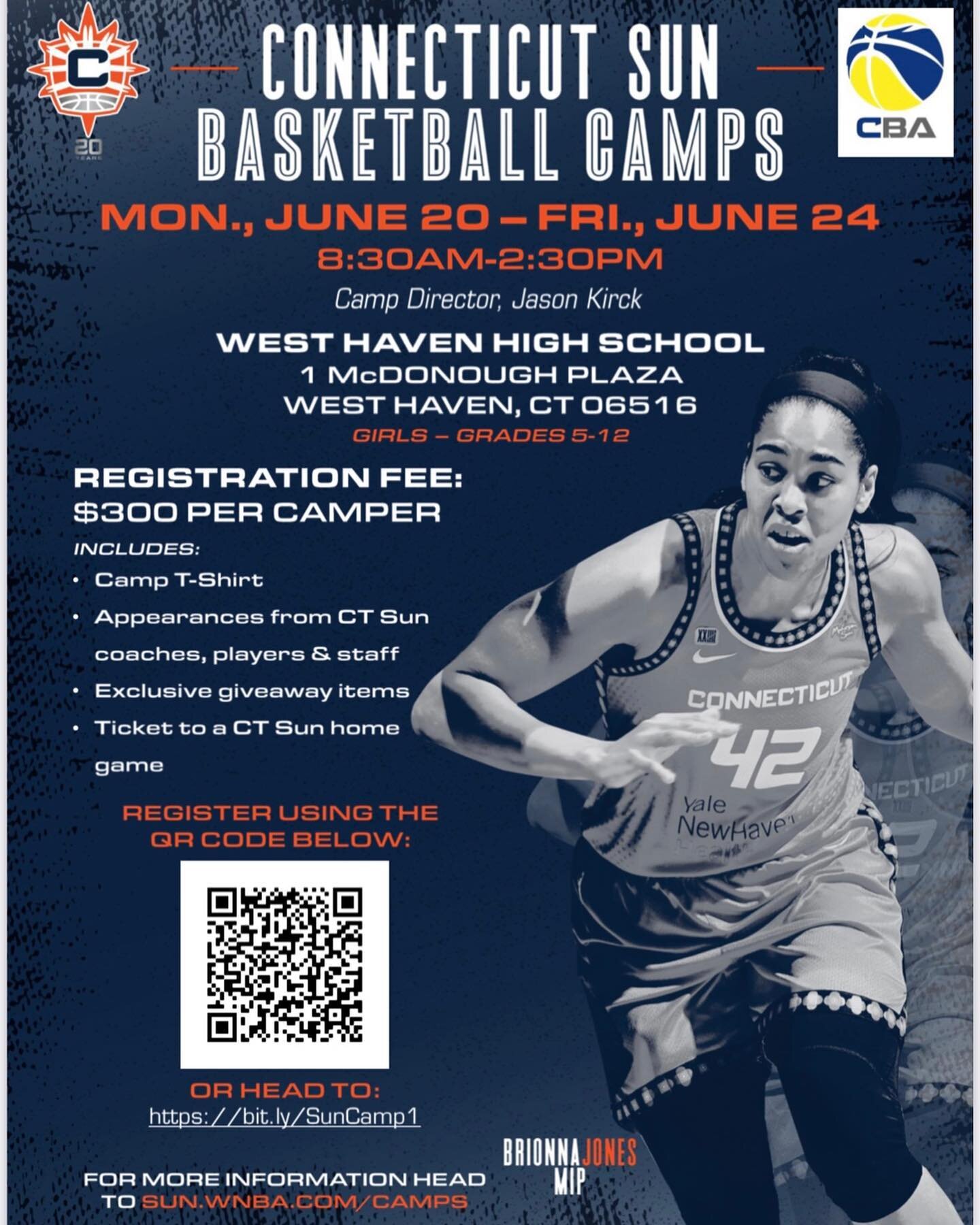 Limited Spots Available💯 @connecticutsun 
Register: https://offer.fevo.com/ct-sun-summer-camp-tznknbv-5b81af5?fevoUri=ct-sun-summer-camp-tznknbv-5b81af5%2F