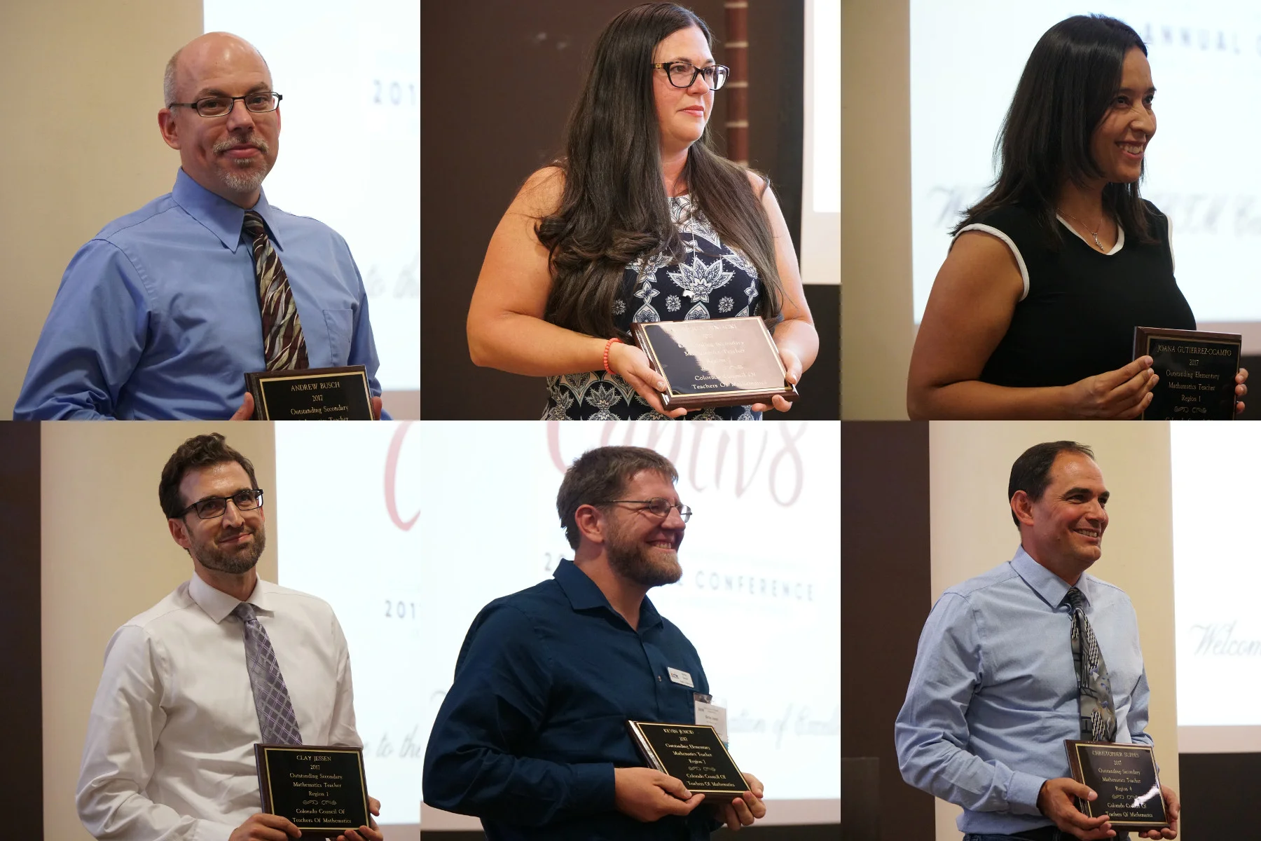2017 CCTM Mathematics Teaching Award Receipients