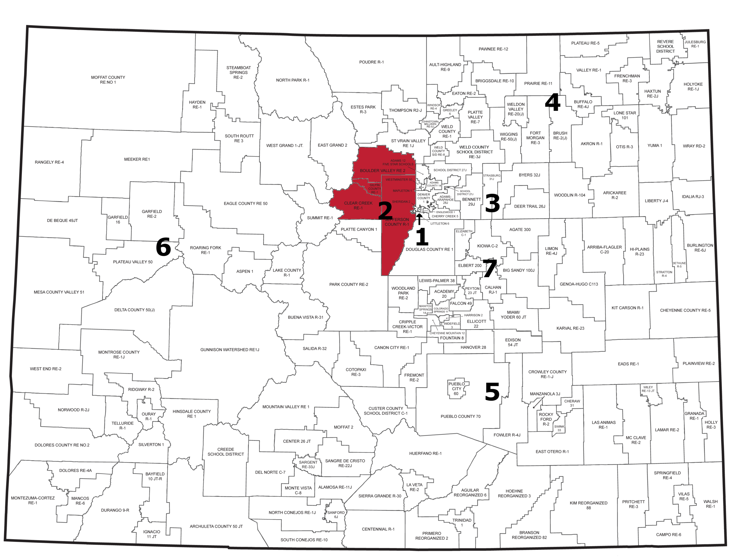 Region 2: Boulder Valley, Jefferson County, Gilpin, and Clear Creek School Districts