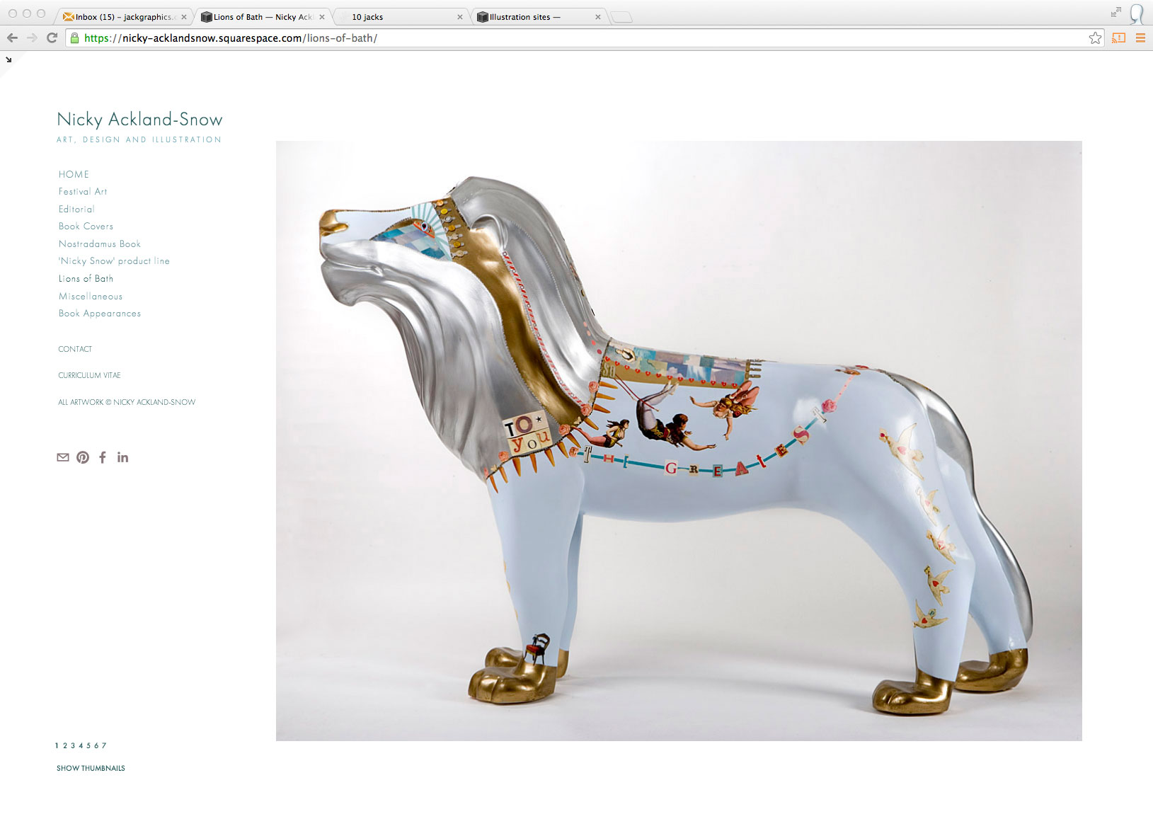 artist decoration for Bath Lions