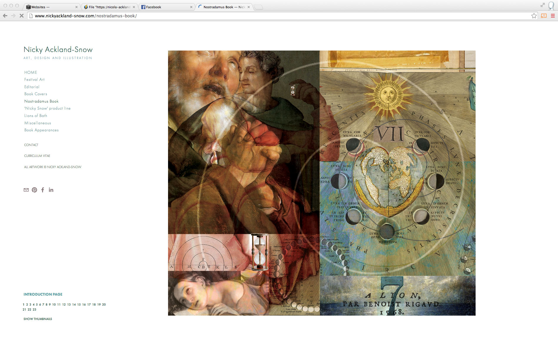 Illustration for Nostradamus Book introduction by illustrator Nicky Ackland-Snow