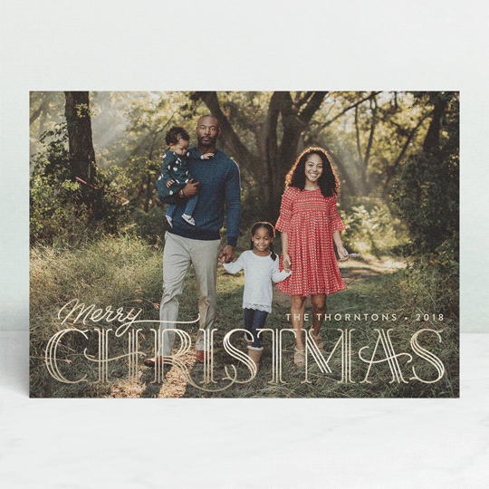Delicate, thin strokes form the letters of Christmas and give this card an elegant sense of whimsy. Sleigh Ride by Jill Means