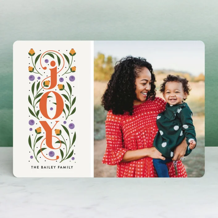 Intricate swirls with berries and flower buds give this card the look of an illuminated manuscript. Floral Joy by Joann James