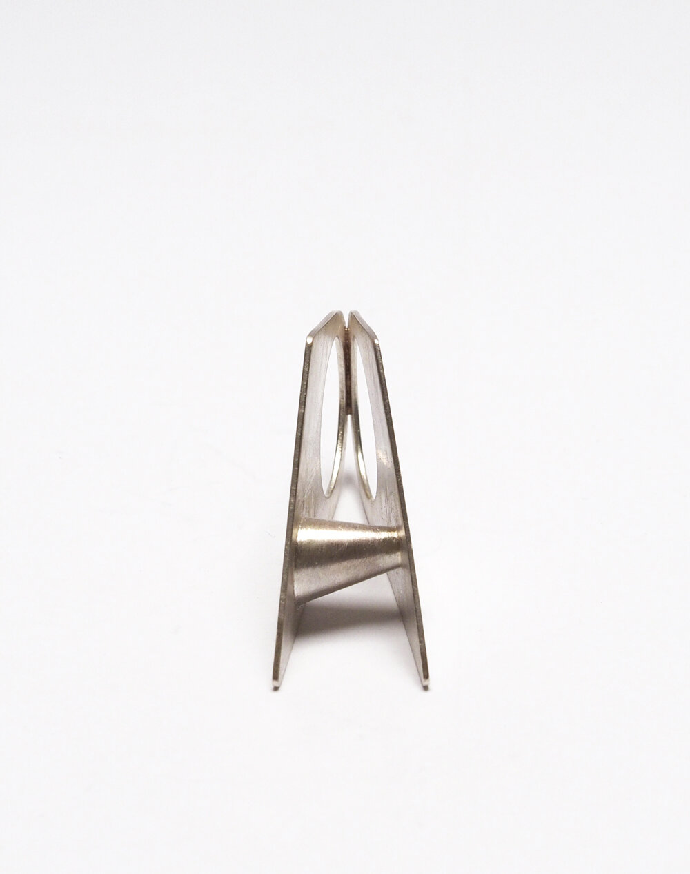 Tunnel Vision Ring in Silver with Blue Sapphire by Rhiannon Palmer