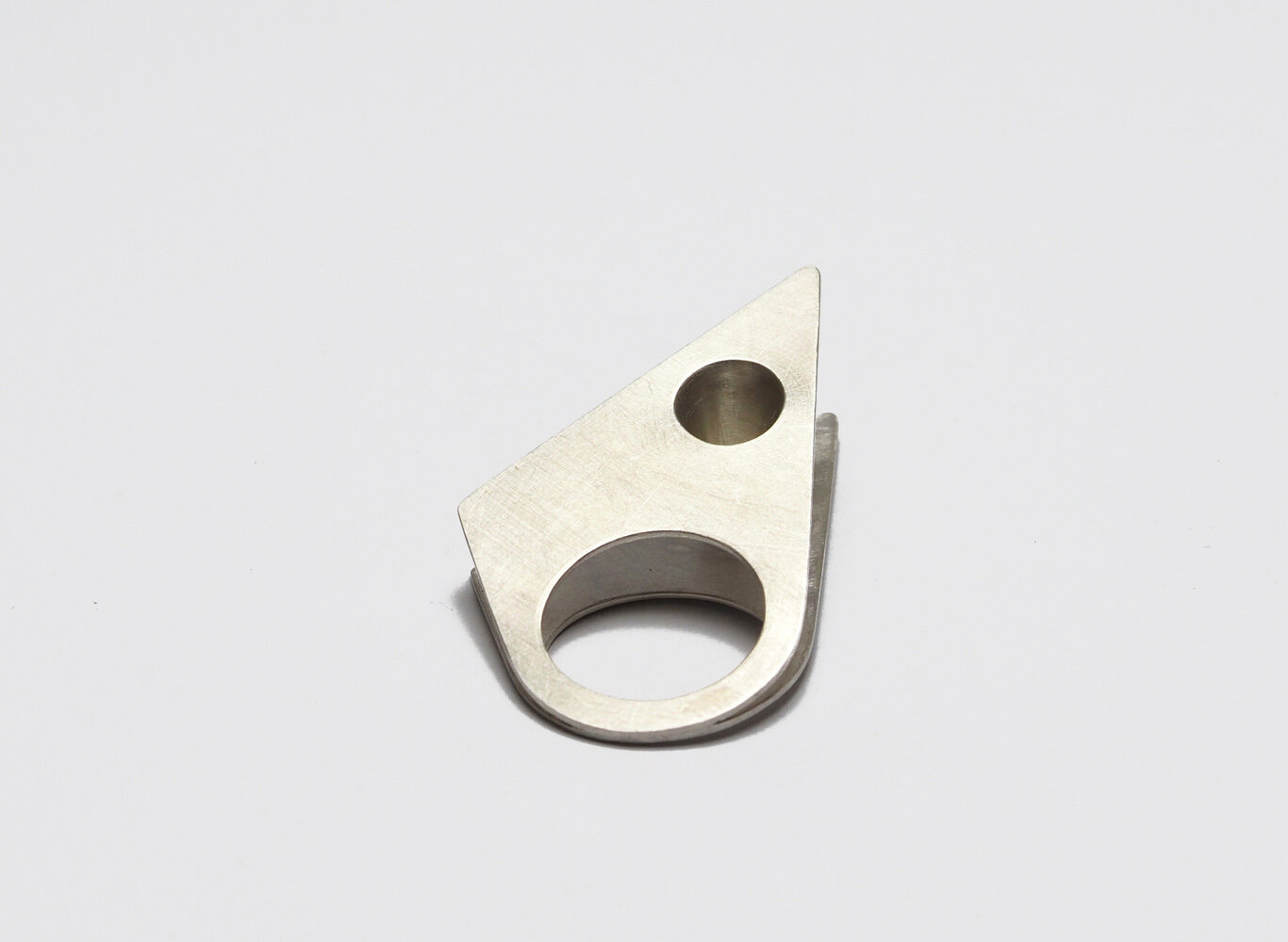 Tunnel Vision Ring in Silver with Blue Sapphire by Rhiannon Palmer
