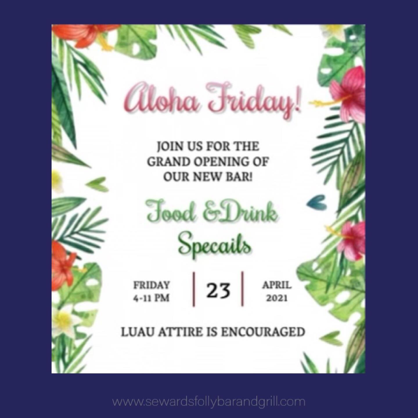 The new bar is opening up! We know you&rsquo;ve been eyeing it. 👀😍 Join us next Friday and help us celebrate in your favorite tropical attire! Mahalo and we will see you there! 🍹