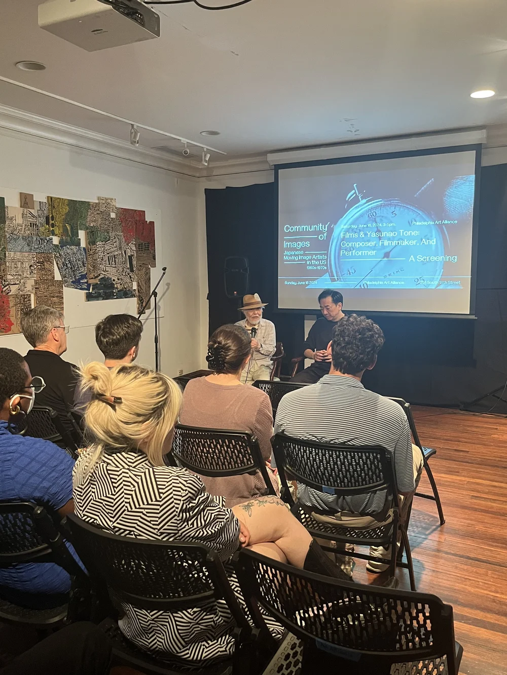  Tone and Go Hirasawa at the 2024 Community of Images exhibition screening event at the Philadelphia Art Alliance. 