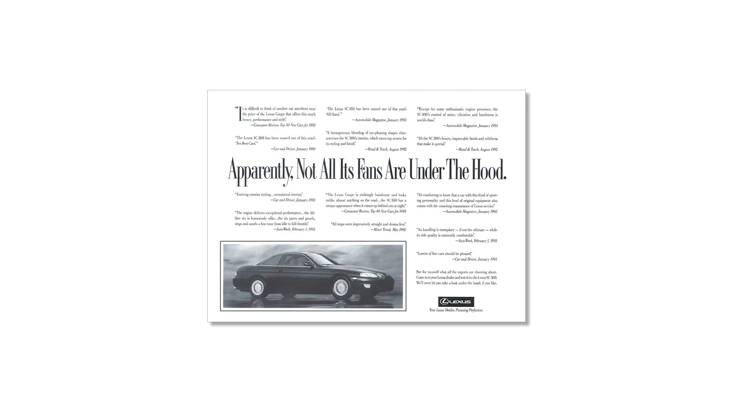 Lexus Newspaper Ad