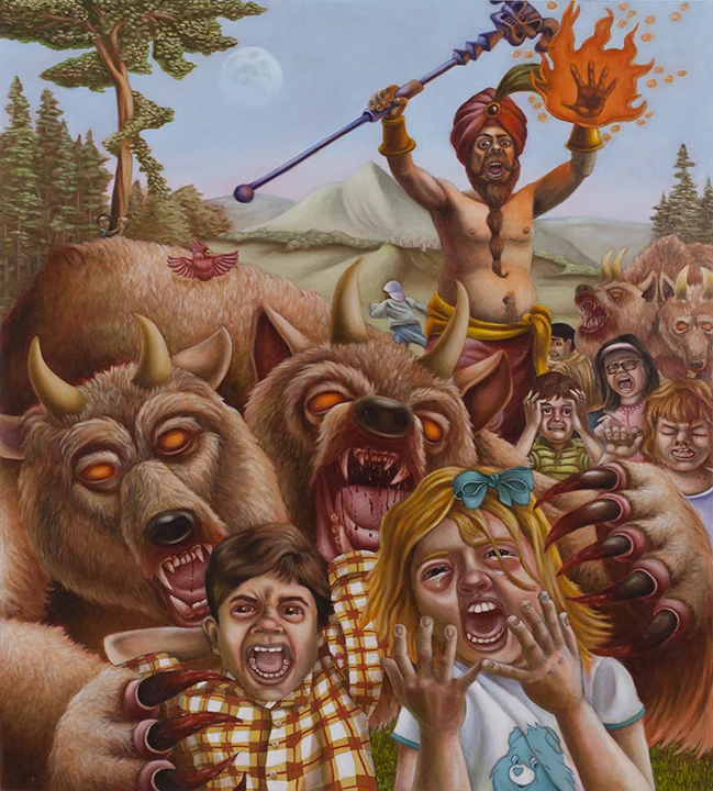 2nd Kings, Ch.2, V. 23-24 (2012) 36"x40" Oil on Panel