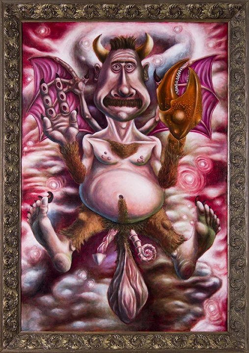 Imago Dei (2014) 28"x40" Oil on Panel in Repurposed Frame