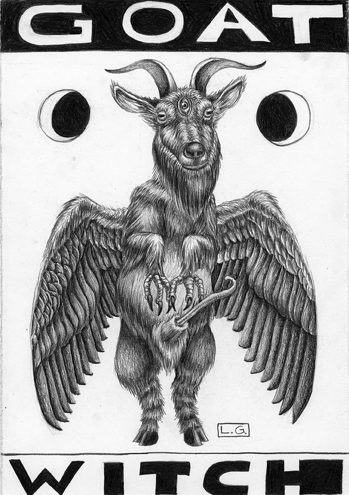 "Goat Witch" (2013) 11"x15" Graphite on Paper