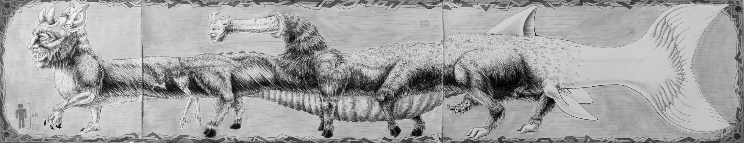 "The Behemoth" (2014) Ink on Paper