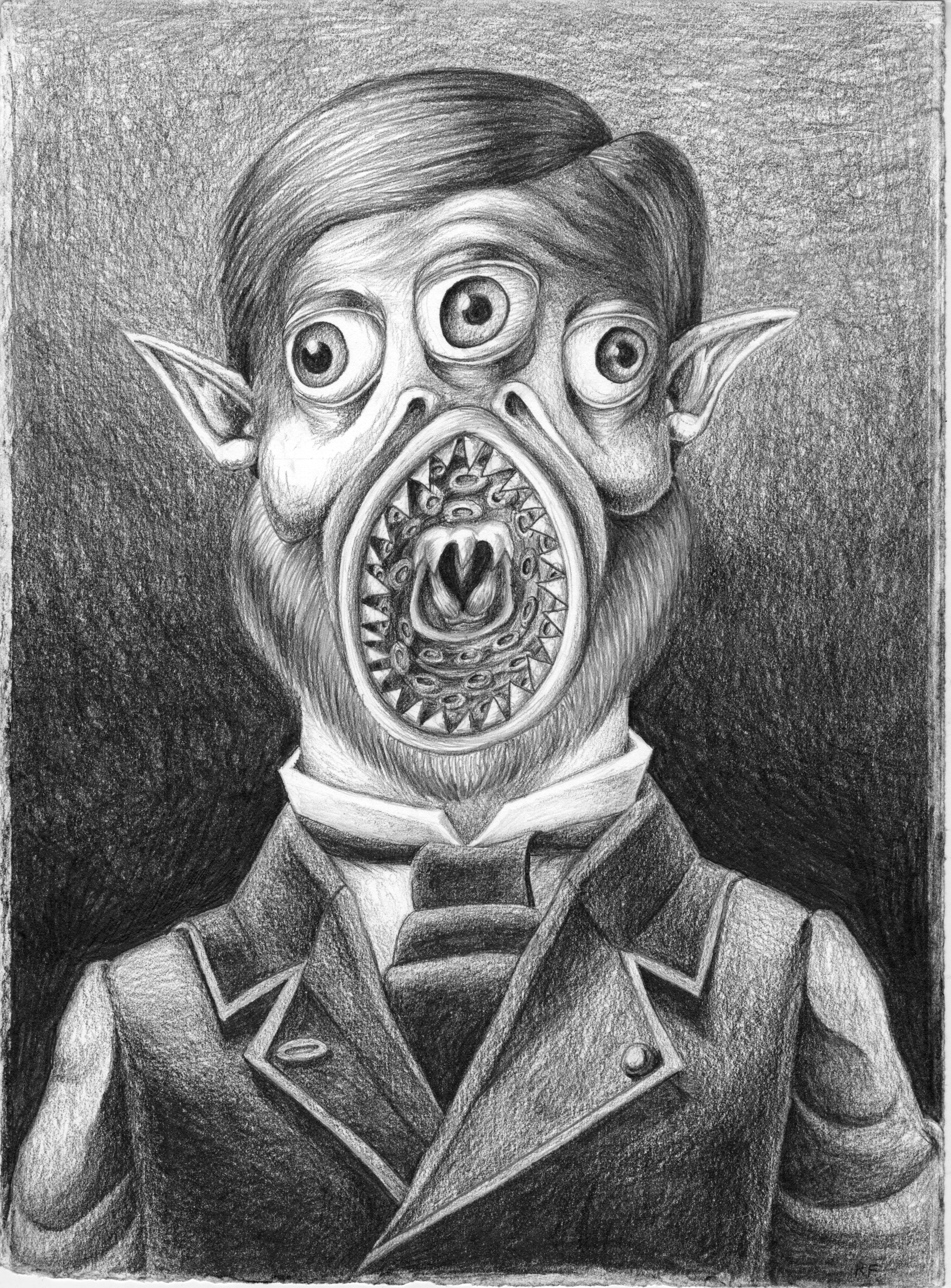"Sucker Face" (2011) 11"X15" Graphite on Paper