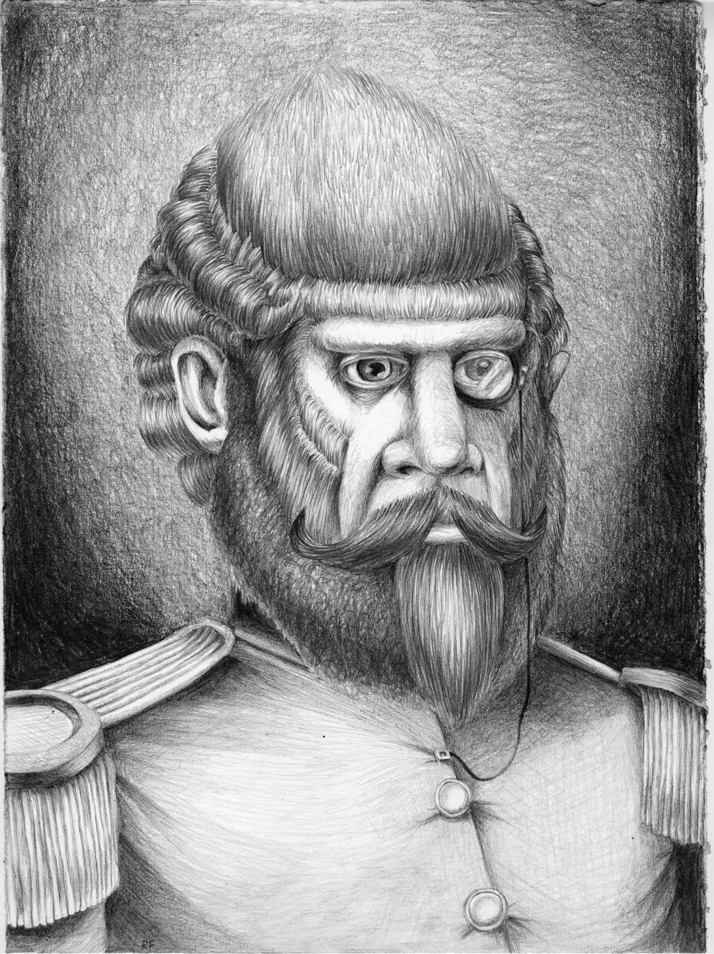 "Sasquatch Face" (2011) 11"X15" Graphite on Paper