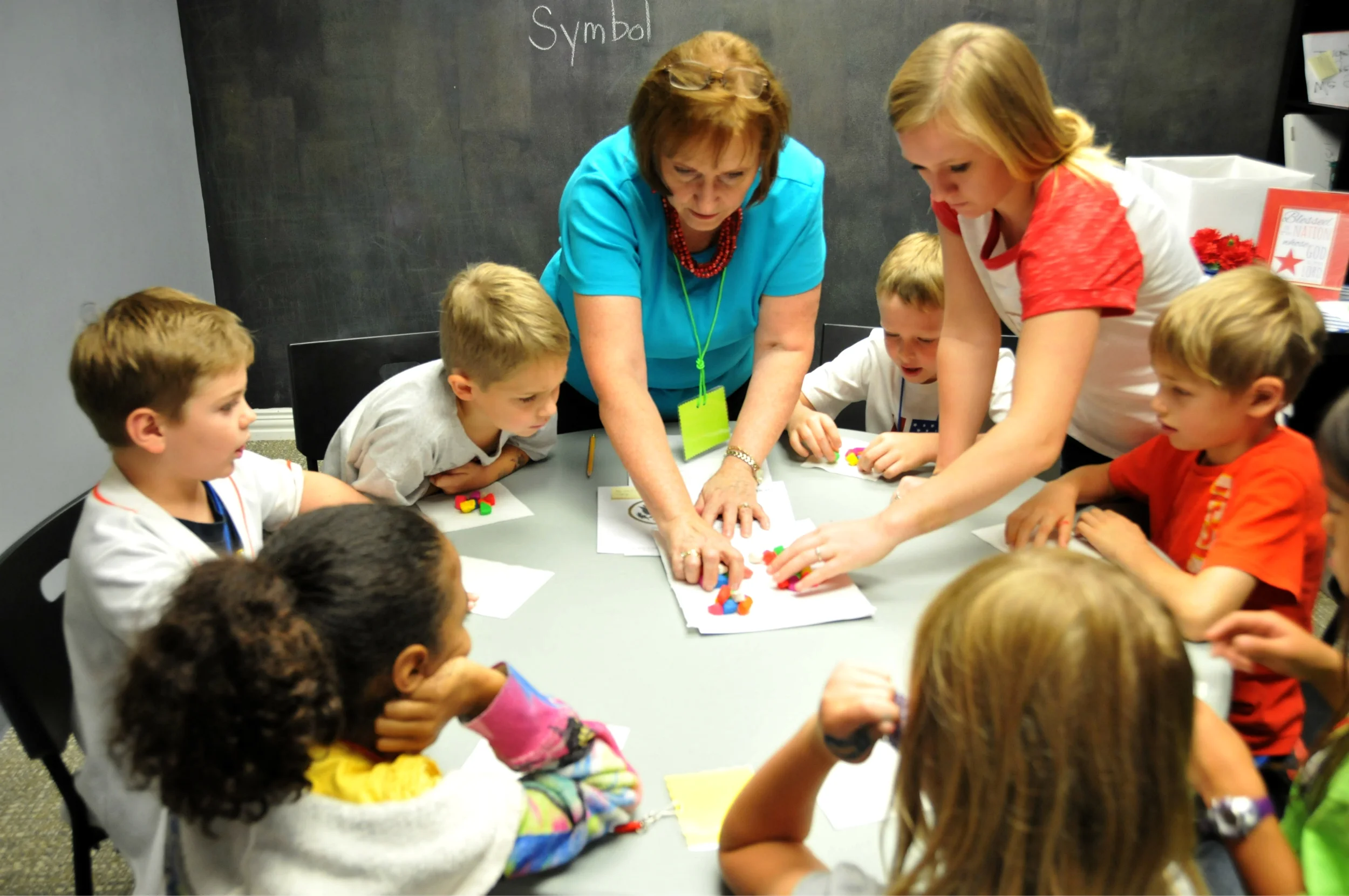 A class of campers learn about the Constitution at our annual Vacation Liberty School.