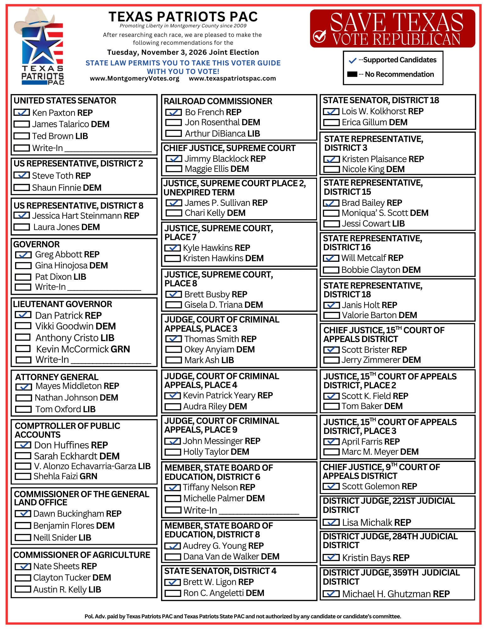 Make sure to adjust your margins before printing TPPAC voter guide
