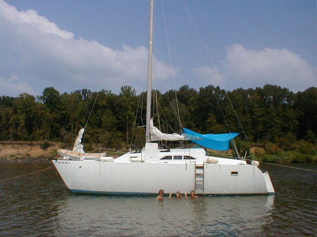 34' x 19' Homebuilt wooden catamaran