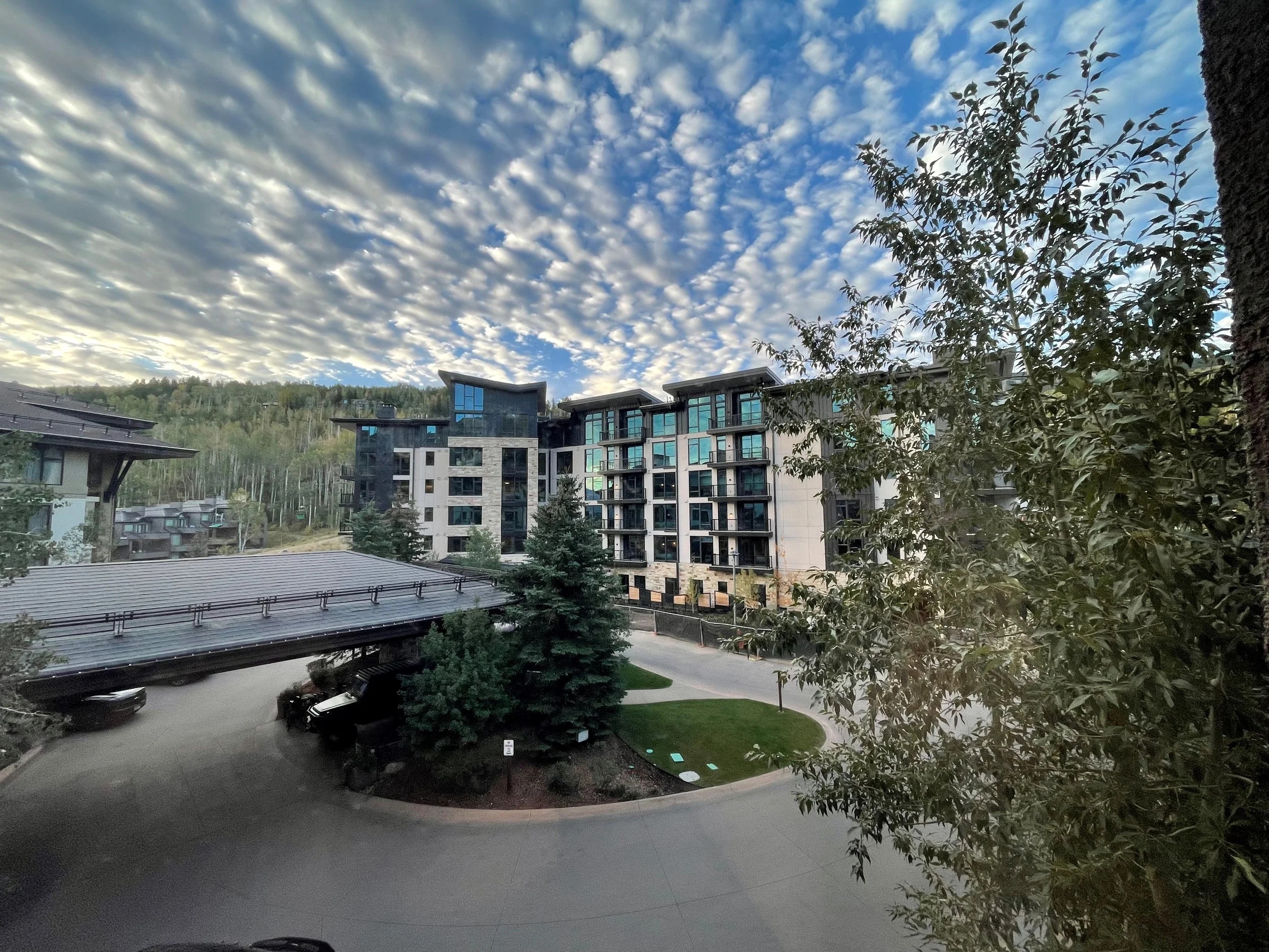 beautiful clouds at construction site for cirque x viceroy snowmass
